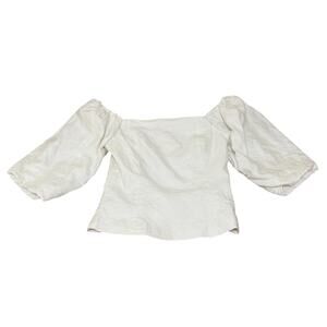 Antonio Melani Top Women 2 Women White Milkmaid Coquette Cottage Fairy Romantic